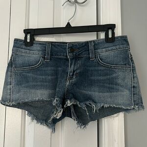 Siwy denim shorts, low rise with frayed edges